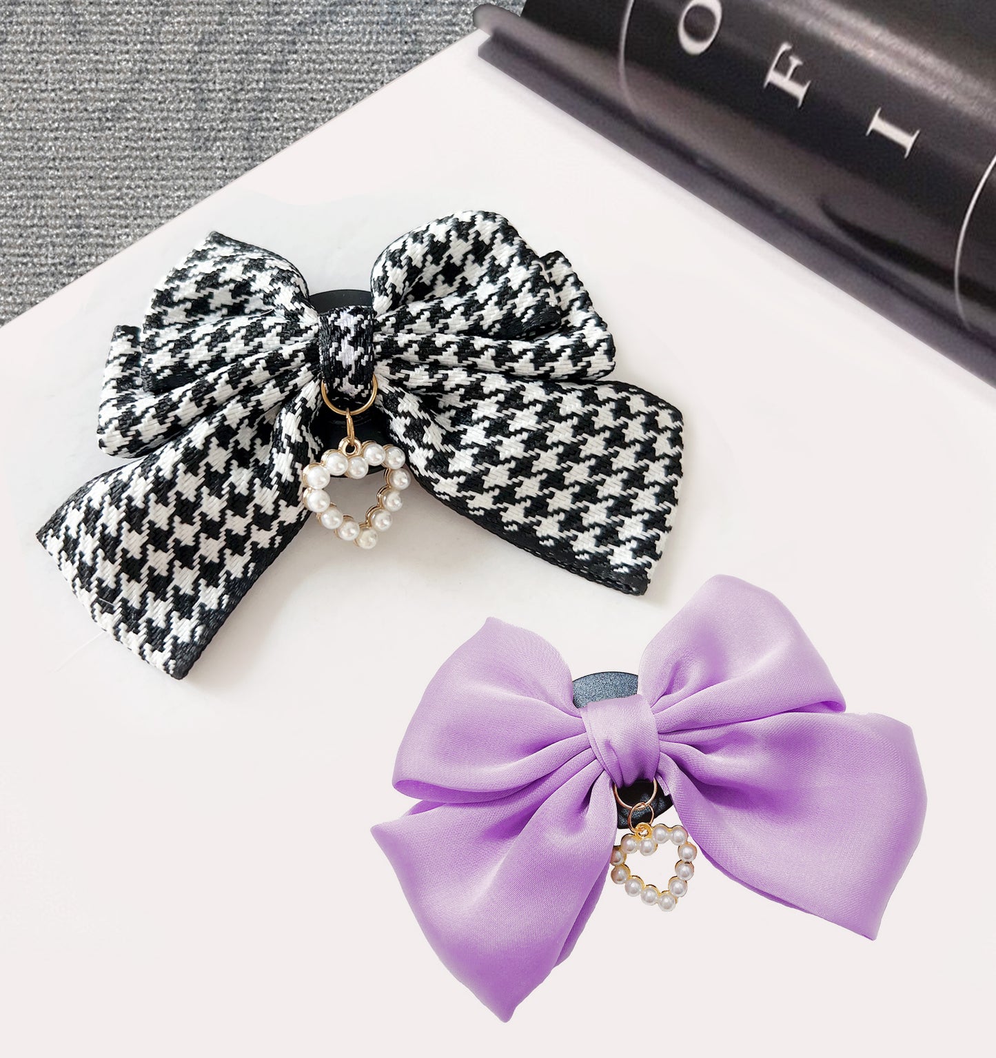 Universal Cute Bow Cellphone Grip Pop Socket for Cell Phone(Black)