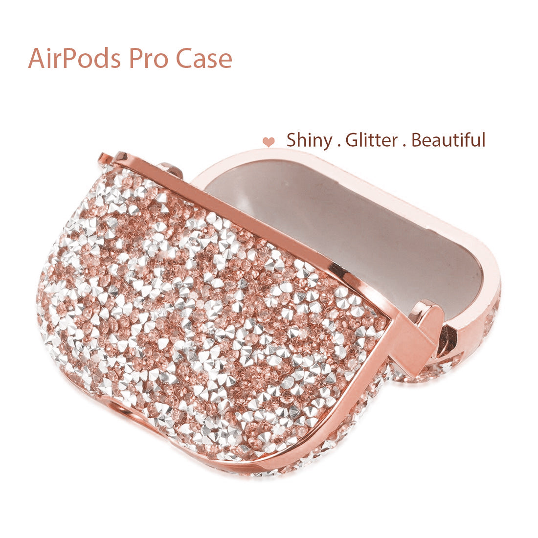 Sparkling Glitter Case for Airpods Series (Rose Gold)