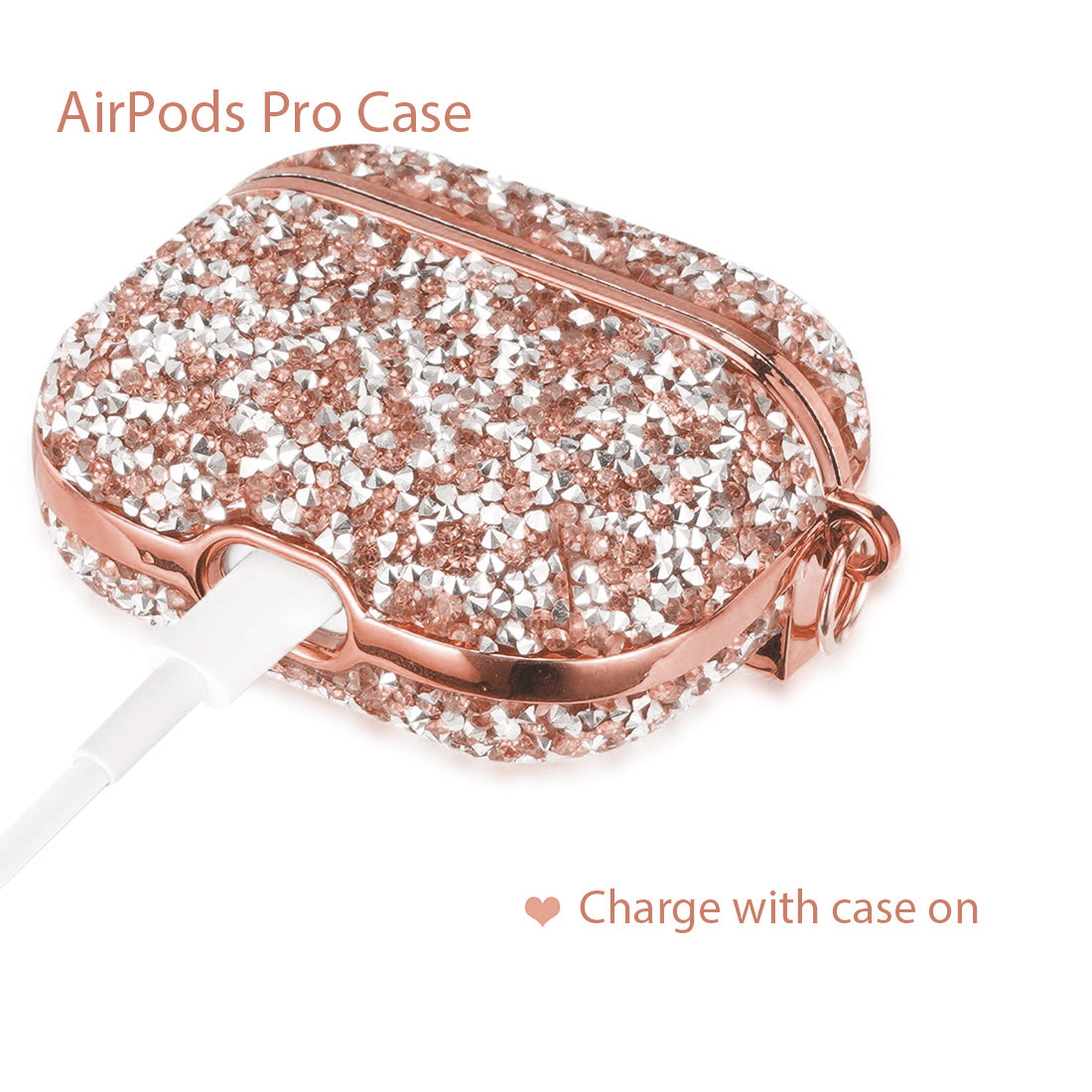 Sparkling Glitter Case for Airpods Series (Rose Gold)