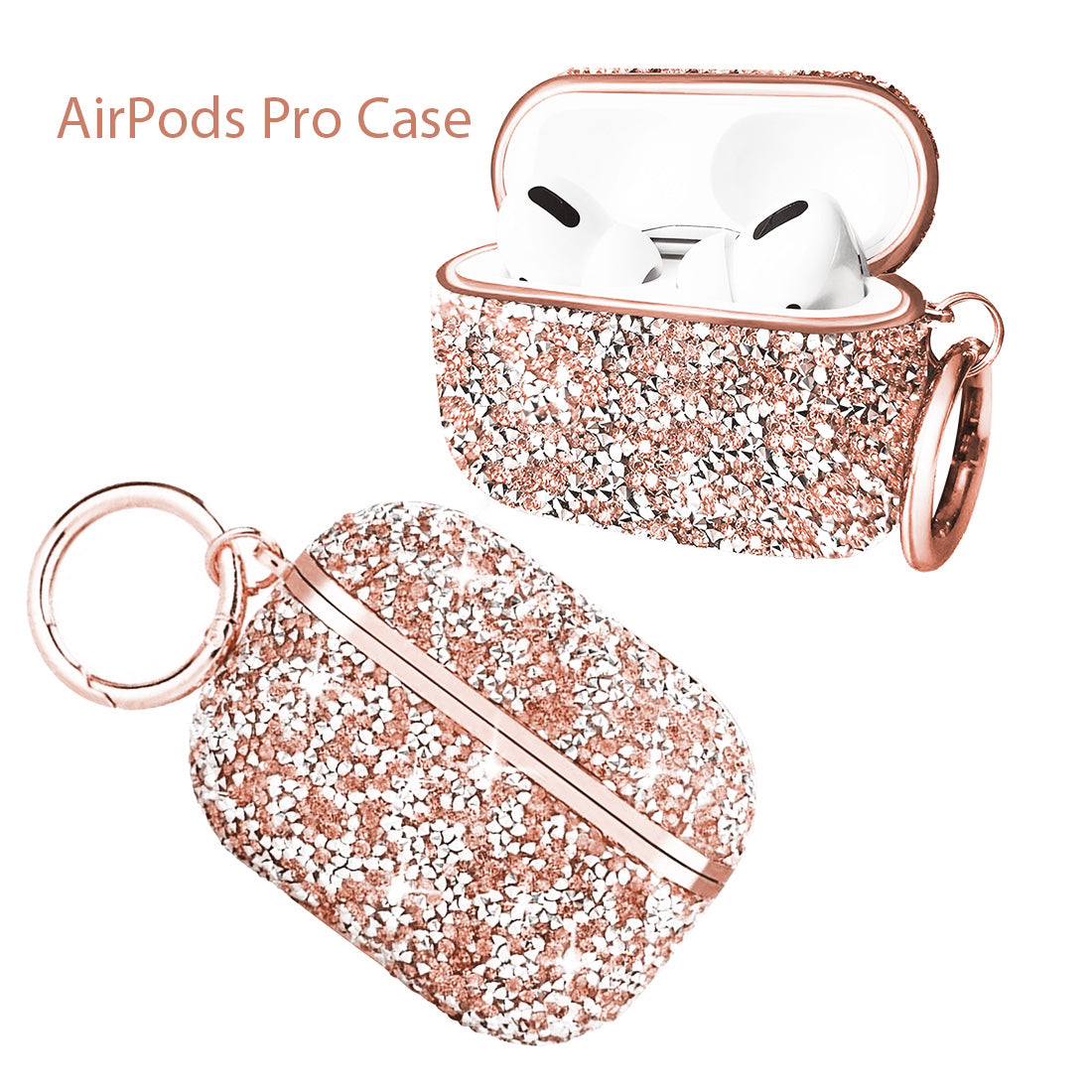Sparkling Glitter Case for Airpods Series (Rose Gold)