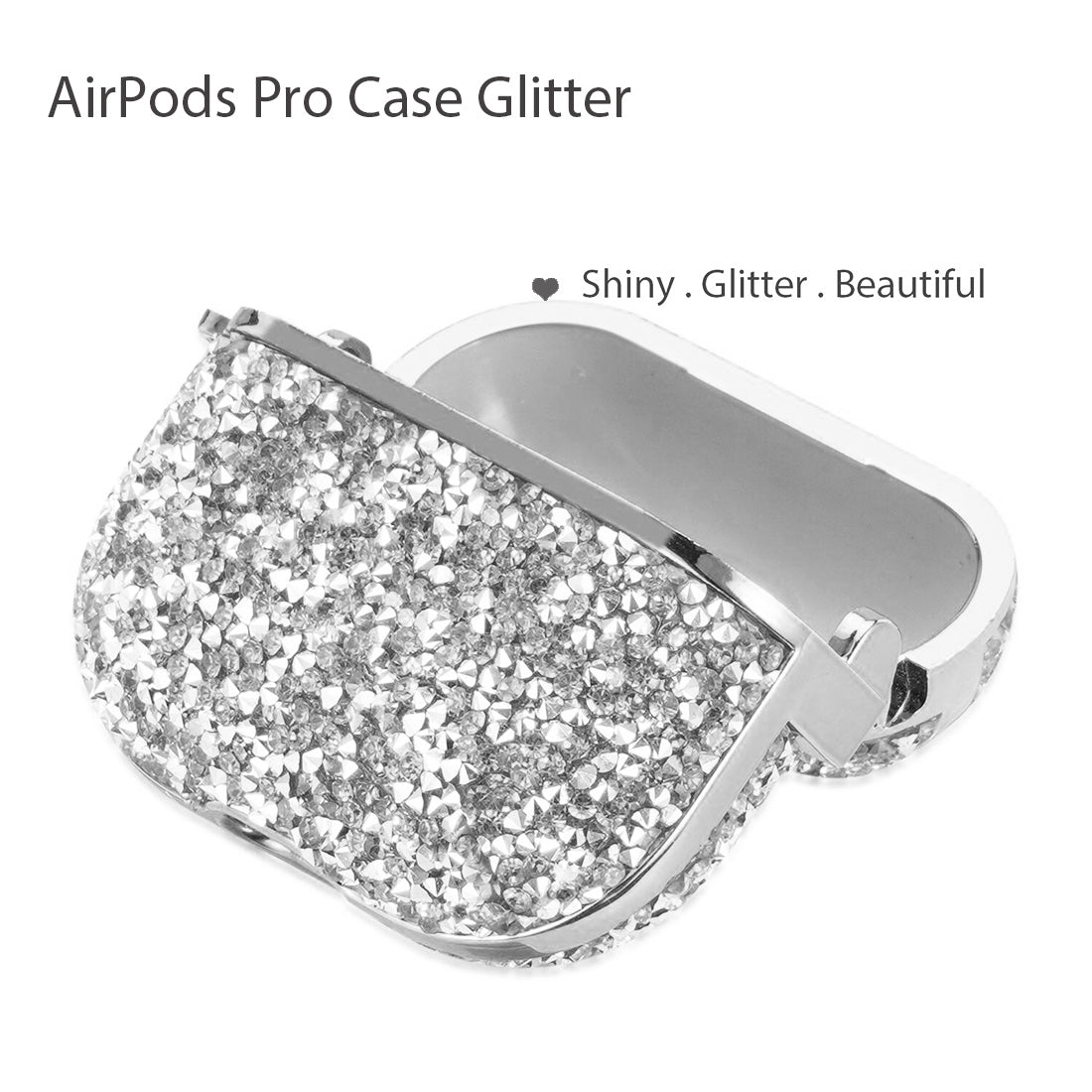 Sparkling Glitter Case for Airpods Series (Silver)