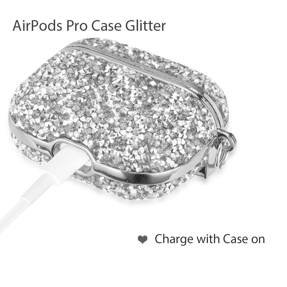 Sparkling Glitter Case for Airpods Series (Silver)
