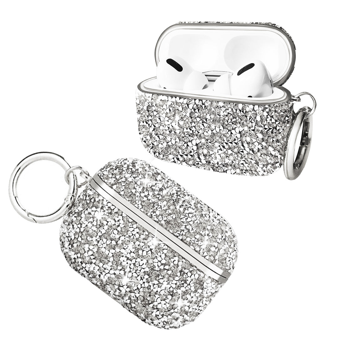 Sparkling Glitter Case for Airpods Series (Silver)