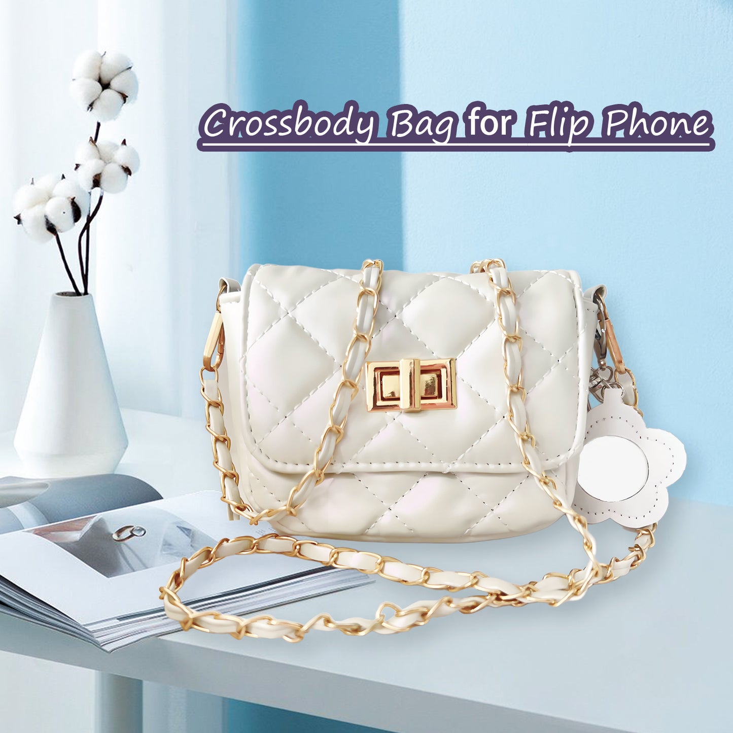 Mini Crossbody Shoulder Bag for Flip Phones