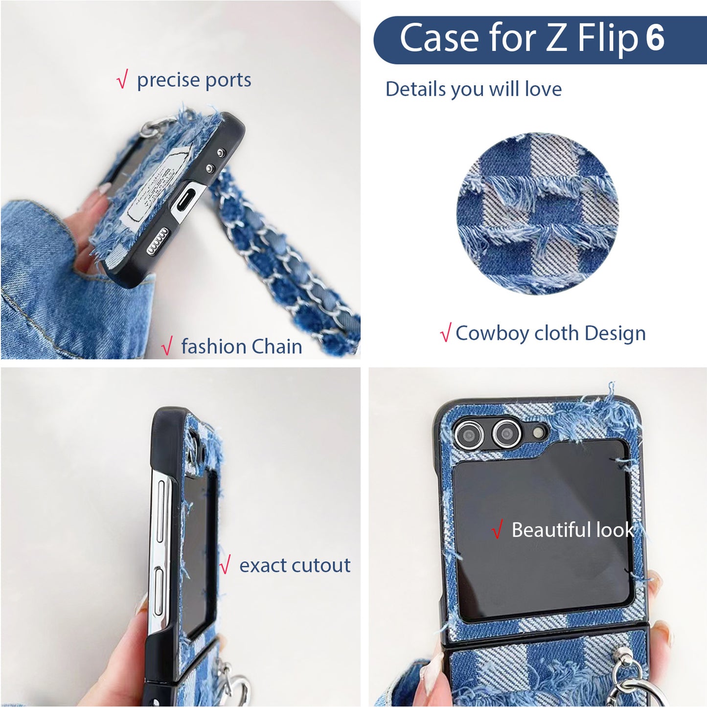 Denim Case for Samsung Galaxy Z Flip 6 Case