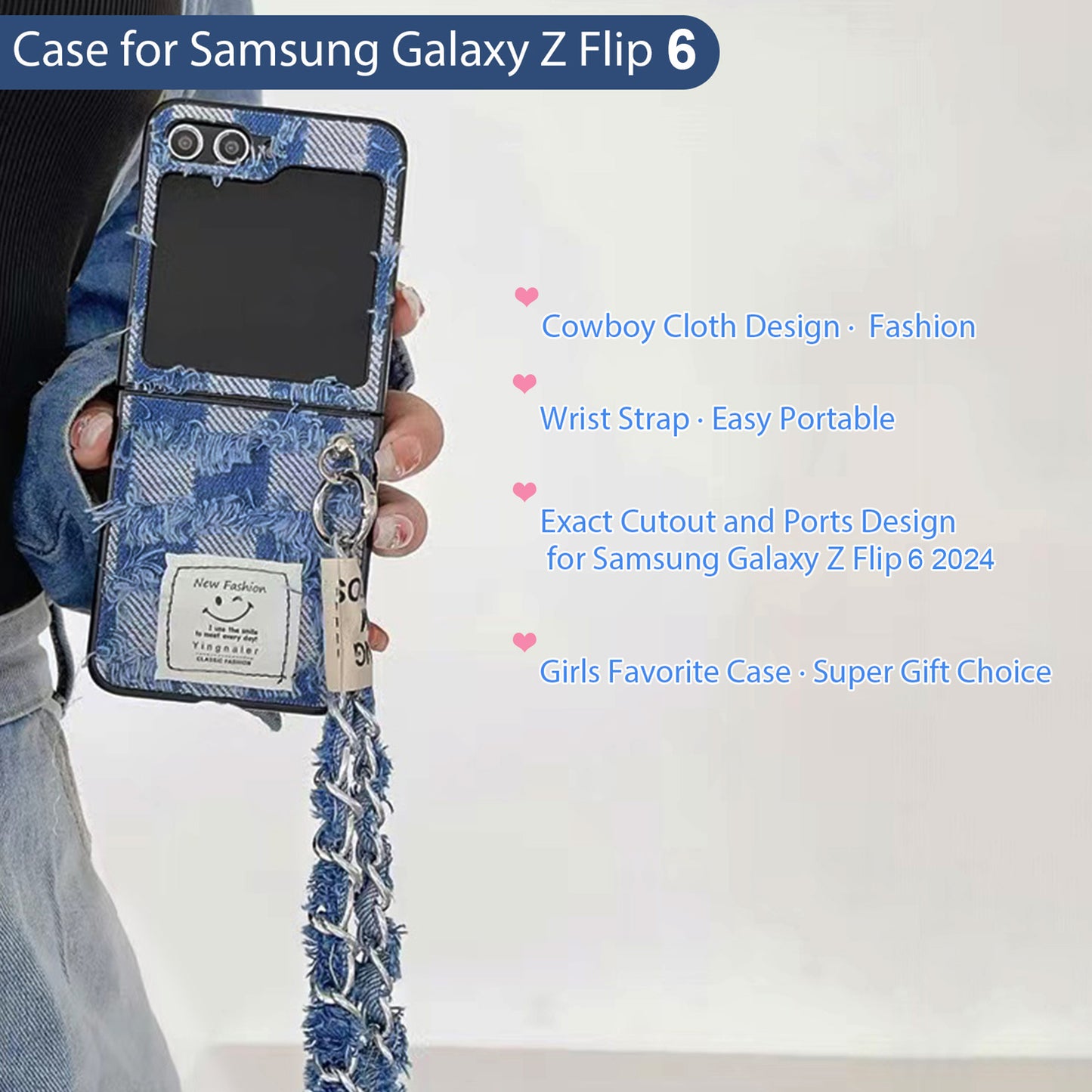 Denim Case for Samsung Galaxy Z Flip 6 Case