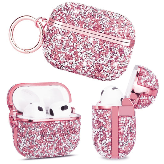 Sparkling Glitter Case for Airpods  Series (Glitter Pink)