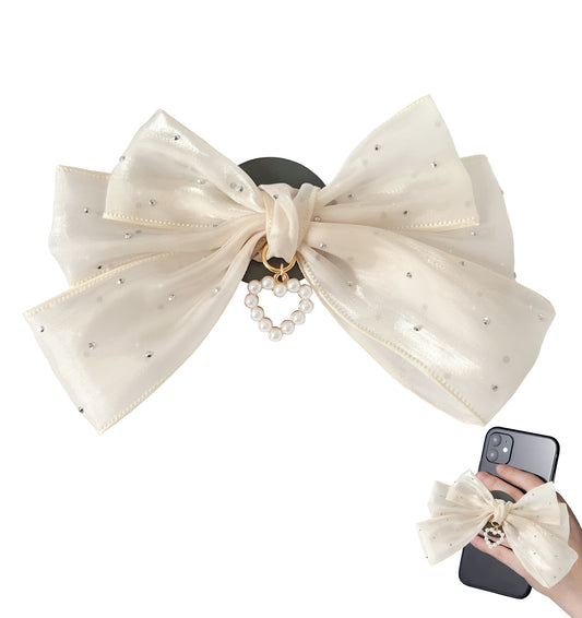 Cute Bow Cellphone Grip Pop Socket for Cell Phone (Ribbon)